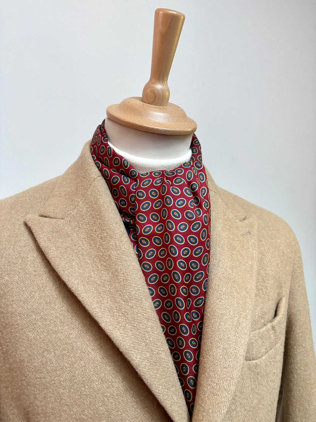 Pica Milano foulard vintage double face en laine et soie Made in Italy