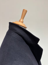 Charger l&#39;image dans la galerie, Manteau croisé vintage bleu marine en pure laine vierge 48/M
