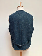 Afbeelding in Gallery-weergave laden, Gilet de costume bleu à chevrons en laine mélangée 54
