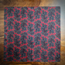 Lade das Bild in den Galerie-Viewer, Pochette vintage paisley rouge en soie
