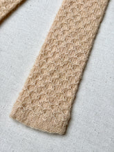 Charger l'image dans la galerie, Cravate beige vintage en laine et mohair Made in Italy

