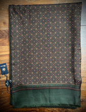 Cargar imagen en el visor de la galería, Morris foulard double face en laine soie Made in Italy
