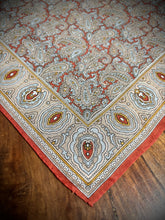 Carica l'immagine nel visualizzatore di Gallery, Pochette orange vintage à motif paisley 100% coton

