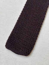 Charger l'image dans la galerie, Cravate maille vintage marron en laine
