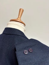 Charger l&#39;image dans la galerie, Costume bleu marine vintage deux pièces en laine vierge S
