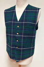 Afbeelding in Gallery-weergave laden, Father &amp; Sons gilet vintage tartan à carreaux en laine XL
