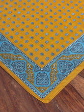 Lade das Bild in den Galerie-Viewer, Pochette jaune vintage à motif paisley 100% coton
