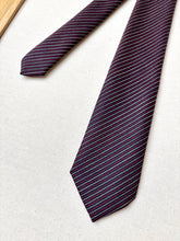 Carica l&#39;immagine nel visualizzatore di Gallery, Vivax by Sambrook Witting cravate rayée 100% laine Made in England
