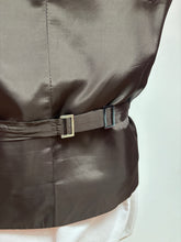 Charger l'image dans la galerie, Costume marron vintage trois pièces en pure laine vierge Made in France 48/M
