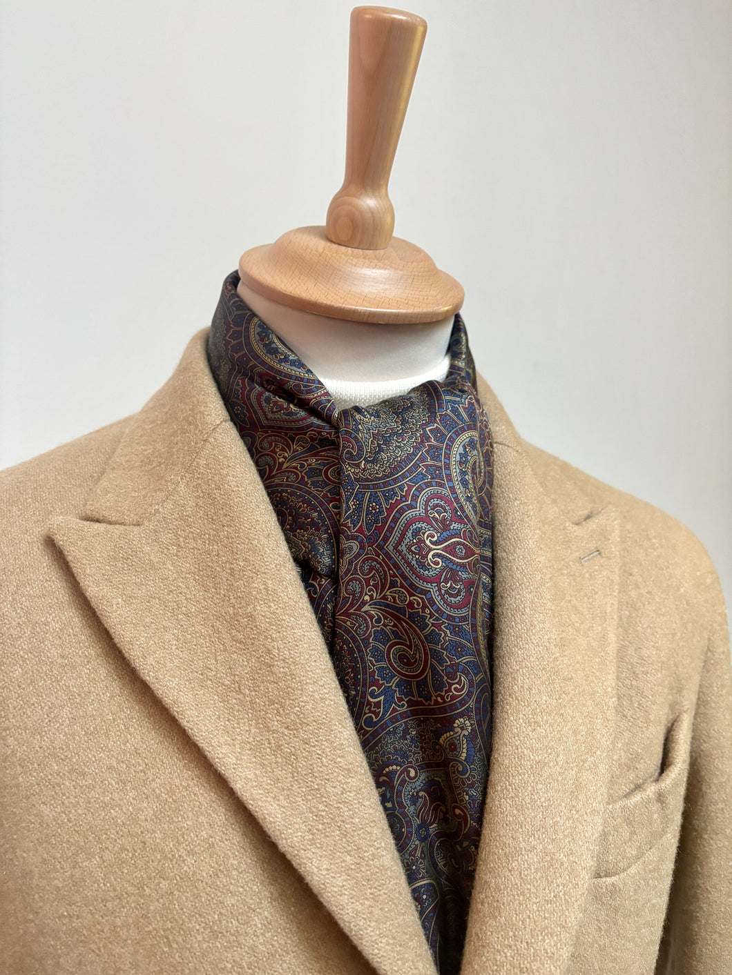 Leonardo Strelli X Tie Rack écharpe double face vintage en laine et soie Made in Italy