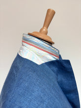 Charger l'image dans la galerie, Féraud blazer à chevrons bleu en lin 50/L

