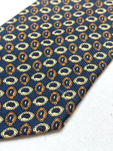Charger l'image dans la galerie, Ricchetti X Drake's cravate bleue en soie à motif paisley Made in England
