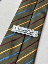 Carica l&#39;immagine nel visualizzatore di Gallery, Christian Dior cravate club en soie Made in France
