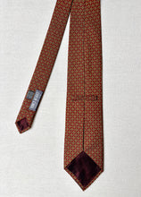 Lade das Bild in den Galerie-Viewer, Vinci Uomo cravate rouge vintage à motif géométrique Made in Italy
