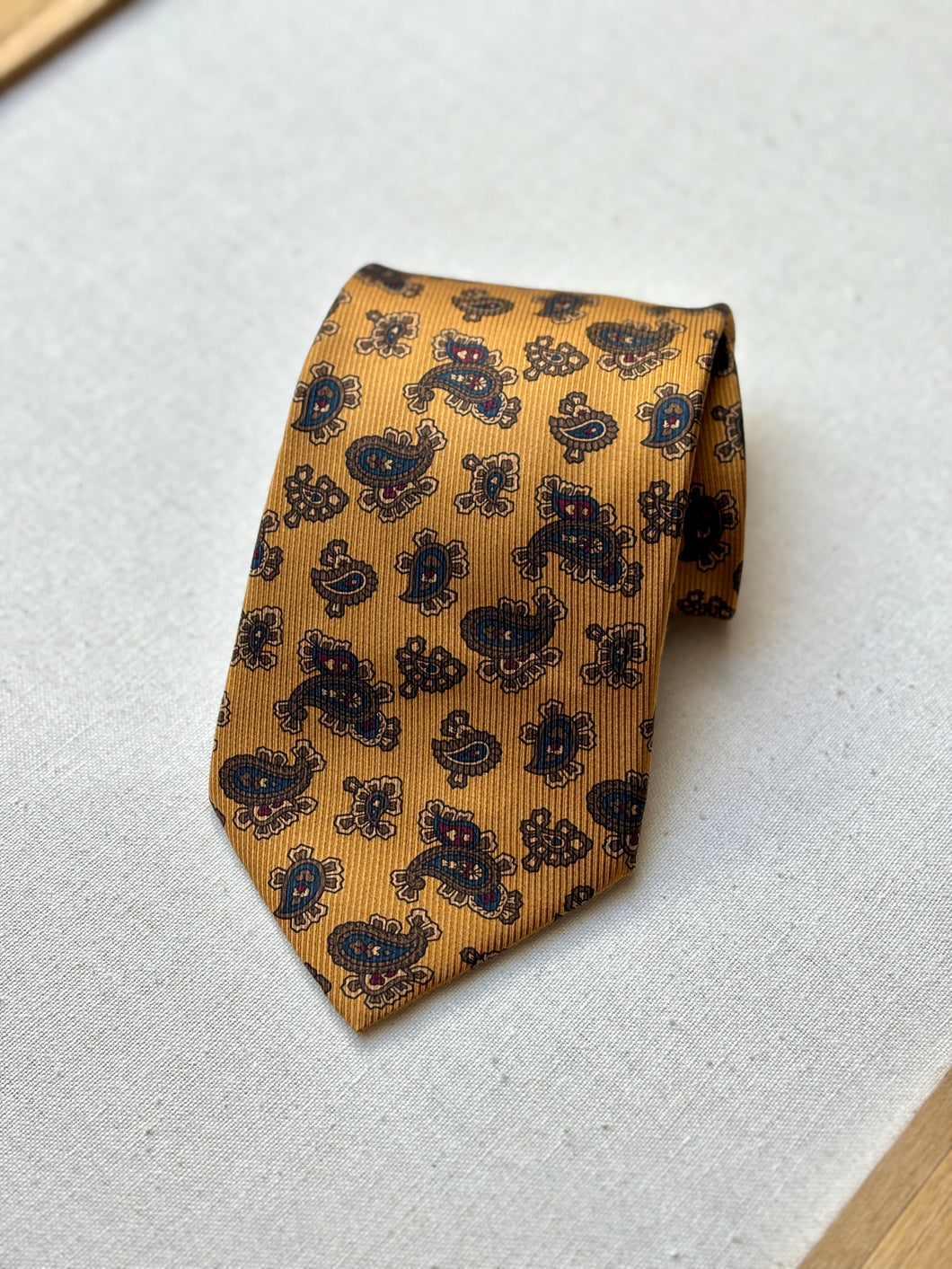 Berteil Paris cravate vintage paisley en soie Made in Italy
