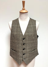 Lade das Bild in den Galerie-Viewer, Gilet de costume vintage en laine à carreaux Prince de Galles 54
