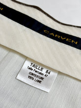 Charger l&#39;image dans la galerie, Carven costume vintage marron à chevrons en laine  54/56
