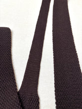 Charger l'image dans la galerie, Cravate maille vintage marron en laine
