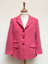 Charger l&#39;image dans la galerie, Curling Paris blazer femme vintage rose en laine Harris Tweed 44

