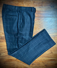 Cargar imagen en el visor de la galería, Scapa costume bleu gris à carreaux fenêtre deux pièces en laine et cachemire 48
