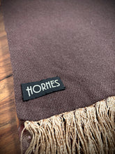 Charger l&#39;image dans la galerie, Hornes foulard marron vintage double face à motif floral
