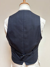 Charger l'image dans la galerie, Gilet de costume bleu marine en laine à carreaux Prince de Galles 50/L
