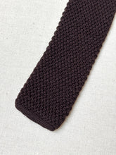 Charger l'image dans la galerie, Cravate maille vintage marron en laine
