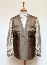 Lade das Bild in den Galerie-Viewer, Hugo Boss blazer marron beige en laine et lin Reda 52
