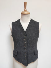 Afbeelding in Gallery-weergave laden, Scapa gilet gris vintage femme 100% laine 42
