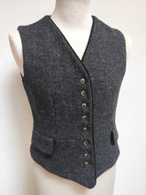 Afbeelding in Gallery-weergave laden, Scapa gilet gris vintage femme 100% laine 42
