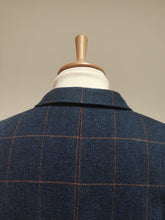 Carica l&#39;immagine nel visualizzatore di Gallery, Harris Tweed X Maxim&#39;s blazer à carreaux fenêtre en pure laine 52 Made in Italy
