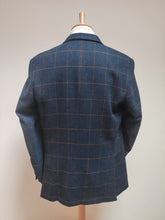 Charger l&#39;image dans la galerie, Harris Tweed X Maxim&#39;s blazer à carreaux fenêtre en pure laine 52 Made in Italy
