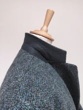 Charger l&#39;image dans la galerie, Harris Tweed blazer gris bleu à carreaux en pure laine 56
