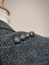 Charger l&#39;image dans la galerie, Harris Tweed blazer gris bleu à carreaux en pure laine 56
