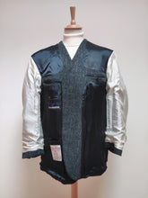 Afbeelding in Gallery-weergave laden, Harris Tweed blazer gris bleu à carreaux en pure laine 56
