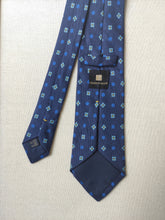 Charger l&#39;image dans la galerie, Franco Bassi cravate en lin et soie à motif géométrique Made in Italy
