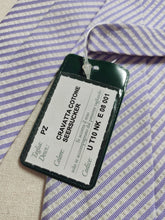 Carica l&#39;immagine nel visualizzatore di Gallery, Cashmere Cotton &amp; Silk M. Bardelli cravate parme en soie et coton seersucker Made in Italy
