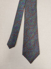 Carica l&#39;immagine nel visualizzatore di Gallery, Lanvin Paris cravate vintage en soie à motif paisley Made in France

