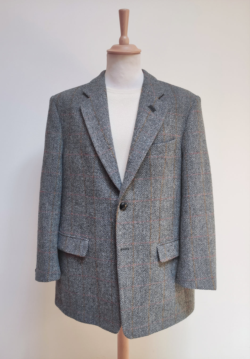 Harris Tweed X Walbusch blazer vintage à chevrons en tweed 54