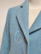 Charger l&#39;image dans la galerie, Phist blazer femme bleu ciel vintage en laine Harris Tweed 46
