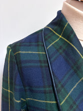 Charger l'image dans la galerie, Brummell robe de chambre tartan vintage à col châle en laine Made in France Taille 3 / M
