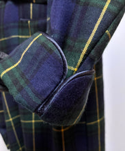 Charger l'image dans la galerie, Brummell robe de chambre tartan vintage à col châle en laine Made in France Taille 3 / M
