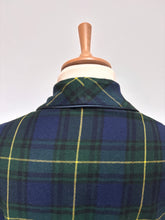 Charger l'image dans la galerie, Brummell robe de chambre tartan vintage à col châle en laine Made in France Taille 3 / M
