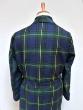 Charger l'image dans la galerie, Brummell robe de chambre tartan vintage à col châle en laine Made in France Taille 3 / M
