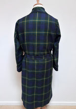 Charger l'image dans la galerie, Brummell robe de chambre tartan vintage à col châle en laine Made in France Taille 3 / M
