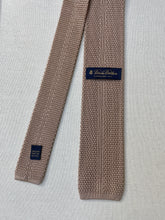 Afbeelding in Gallery-weergave laden, Brooks Brothers cravate beige en tricot en soie Made in Italy
