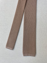 Afbeelding in Gallery-weergave laden, Brooks Brothers cravate beige en tricot en soie Made in Italy
