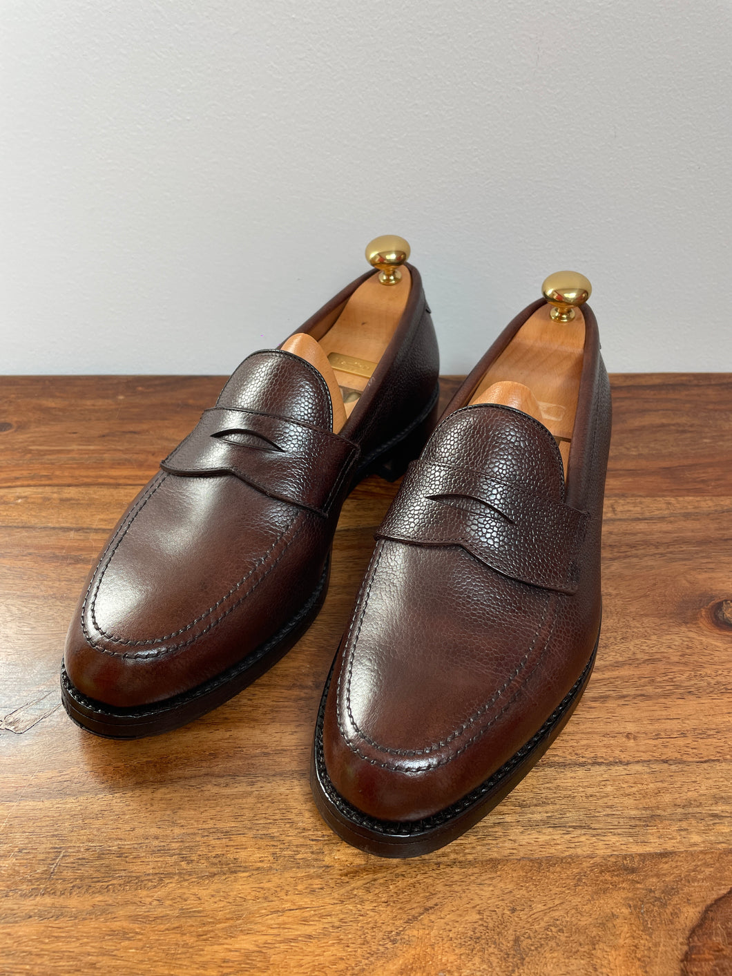 Allen Edmonds mocassins Hamilton en cuir grainé marron foncé 42