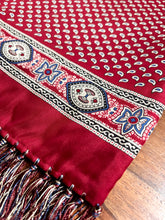 Načíst obrázek do prohlížeče Galerie, Frédérick Theak écharpe vintage double face paisley en laine et soie Made in England
