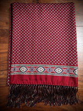 Načíst obrázek do prohlížeče Galerie, Frédérick Theak écharpe vintage double face paisley en laine et soie Made in England
